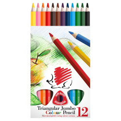 Színes ceruza készlet, háromszögletű vastag Süni Ico 12 klf. szín Színesceruza Ico