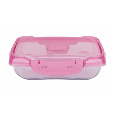 Ételtároló doboz 0,7 literes csatos és szelepes mikrós-fagyasztós_lányos színek