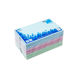 Jegyzettömb öntapadó, 75x125mm, 6x100lap, Info Notes, pastell mix, kék, zöld, rózsaszín Öntapadó jegyzettömb Info Notes