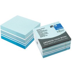 Jegyzettömb öntapadó, 75x75mm, 400lap,5654-70 Info Notes pasztell színek fehér,kék, türkiz Öntapadó jegyzettömb Info Notes