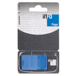 Jelölőcímke 25x43mm, 50lap, műanyag, Info Notes Info Flags kék Jelölőcímke Info Notes