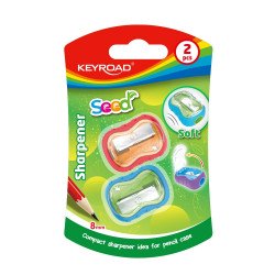 Hegyező 1 lyukú fedeles 2 db/bliszter Keyroad Seed vegyes színek Hegyező Keyroad