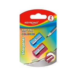 Hegyező 1 lyukú fém 2 db/bliszter Keyroad Metal Colourful vegyes színek Hegyező Keyroad