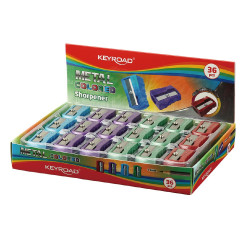 Hegyező 1 lyukú fém 36 db/display Keyroad Metal Colourful vegyes színek Hegyező Keyroad