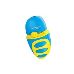 Hegyező 1 lyukú tartályos, fedeles, multifunkciós 18 db/display Keyroad Duo Sharpy vegyes színek Hegyező Keyroad