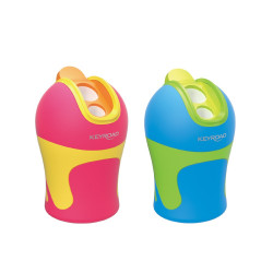 Hegyező 2 lyukú tartályos, fedeles, ceruzahegy gömbölyítő 12 db/display Keyroad Colour Special vegyes színek Hegyező Keyroad