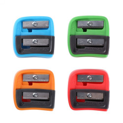 Hegyező, 2 lyukú, 2 db/bliszter, Keyroad Dou-Power, vegyes színek Hegyező Keyroad