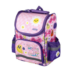 Iskolatáska, lányos, Smiley, 38 x 28 x 18 cm, Keyroad Gyermektáska, tornazsák Keyroad