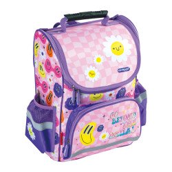 Iskolatáska, lányos, Smiley, 38 x 28 x 18 cm, Keyroad Gyermektáska, tornazsák Keyroad