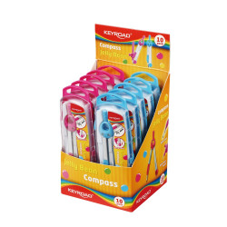 Körző ceruzás/betétes, fém Keyroad JellyBean vegyes színek Körző és kelléke Keyroad