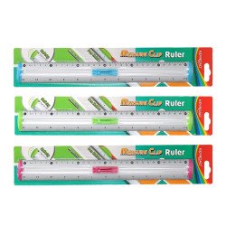 Vonalzó 30 cm, fém Keyroad Measure Clip vegyes színek Vonalzó, szögmérő Keyroad