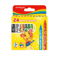 Zsírkréta készlet 8x90 mm 24 db/bliszter Keyroad Wax Crayon vegyes színek Kréta Keyroad