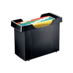 Függőmappa tároló, műanyag 5 db függőmappával Leitz Plus fekete Függőmappa Leitz