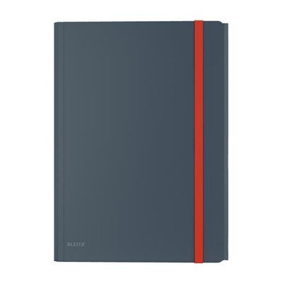 Gumis mappa A4, PP Extra tasakkal Leitz Cosy bársonyszürke