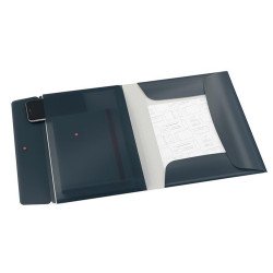 Gumis mappa A4, PP Extra tasakkal Leitz Cosy bársonyszürke Gumis mappa Leitz