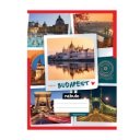 Füzet, A4, kockás, 87-32, ország-város minták, 12 db/csomag Nebulo