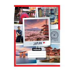 Füzet, A4, kockás, 87-32, ország-város minták, 12 db/csomag Nebulo Iskolai füzet Nebulo