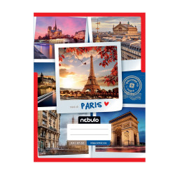 Füzet, A4, kockás, 87-32, ország-város minták, 12 db/csomag Nebulo