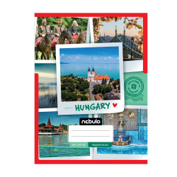 Füzet, A4, kockás, 87-32, ország-város minták, 12 db/csomag Nebulo Iskolai füzet Nebulo