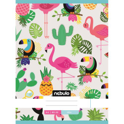 Füzet, A4, sima, 80-32, L-Design minták, 12 db/csomag Nebulo Iskolai füzet Nebulo