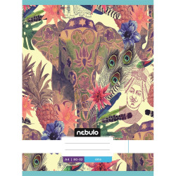 Füzet, A4, sima, 80-32, L-Design minták, 12 db/csomag Nebulo Iskolai füzet Nebulo