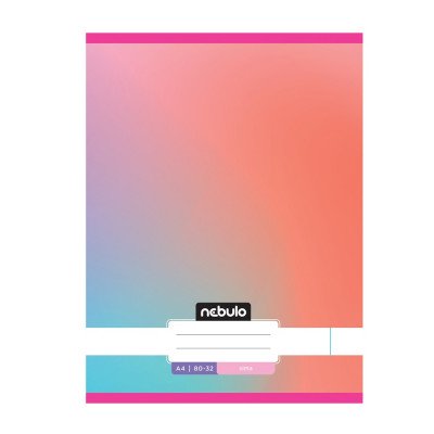 Füzet, A4, sima, 80-32, Monochrome és Gradient minták I., 12 db/csomag Nebulo