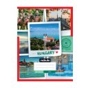 Füzet, A4, sima, 80-32, ország-város minták, 12 db/csomag Nebulo