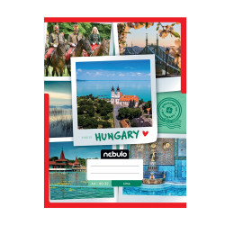 Füzet, A4, sima, 80-32, ország-város minták, 12 db/csomag Nebulo Iskolai füzet Nebulo