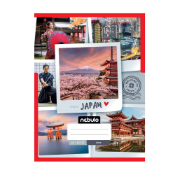 Füzet, A4, sima, 80-32, ország-város minták, 12 db/csomag Nebulo