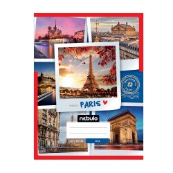 Füzet, A4, sima, 80-32, ország-város minták, 12 db/csomag Nebulo Iskolai füzet Nebulo