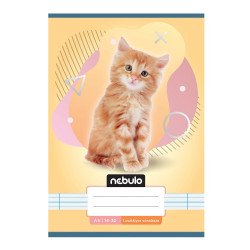 Füzet, A5, 1. osztályos vonalas, 14-32, Állatos minták, 16 db/csomag Nebulo Iskolai füzet Nebulo