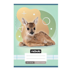 Füzet, A5, 1. osztályos vonalas, 14-32, Állatos minták, 16 db/csomag Nebulo Iskolai füzet Nebulo