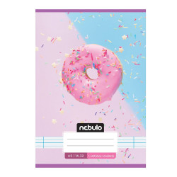 Füzet, A5, 1. osztályos vonalas, 14-32, Cuki minták, 16 db/csomag Nebulo Iskolai füzet Nebulo