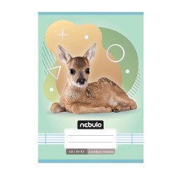 Füzet, A5, 2. osztályos vonalas, 16-32, Állatos minták, 16 db/csomag Nebulo Iskolai füzet Nebulo