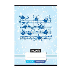 Füzet, A5, hangjegy, 36-16, Mix minták, 16 db/csomag Nebulo Iskolai füzet Nebulo