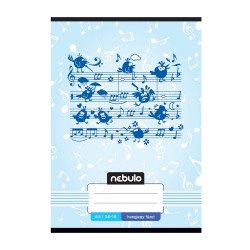 Füzet, A5, hangjegy, 36-16, Mix minták, 16 db/csomag Nebulo Iskolai füzet Nebulo