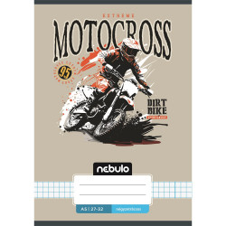 Füzet, A5, kockás, 27-32, Vagány minták, 16 db/csomag Nebulo Iskolai füzet Nebulo