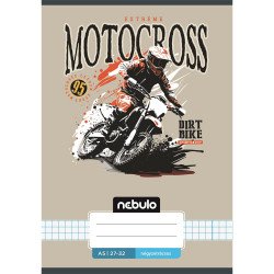 Füzet, A5, kockás, 27-32, Vagány minták, 16 db/csomag Nebulo Iskolai füzet Nebulo