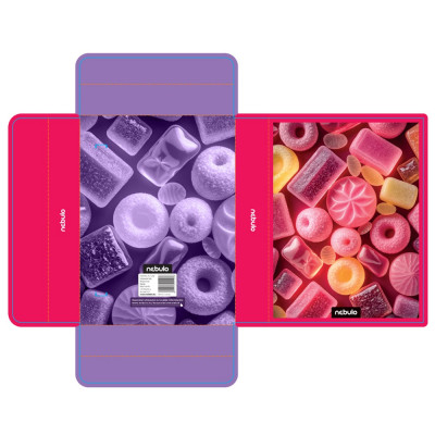 Füzetbox A5, hullámkarton, Candy, Nebulo