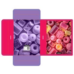 Füzetbox A5, hullámkarton, Candy, Nebulo Tok, tartó, füzetbox Nebulo