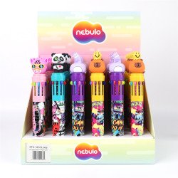 Golyóstoll 10színű, funny animals, 30 db/display Nebulo Golyóstoll Nebulo