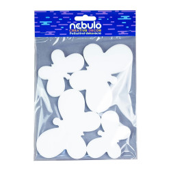 Hungarocell dekoráció, pillangók, 4 db/csomag, 15x25 cm, Nebulo Kreatív Nebulo