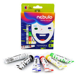 Tempera készlet, 12ml, Nebulo 6 klf. szín Tempera Nebulo