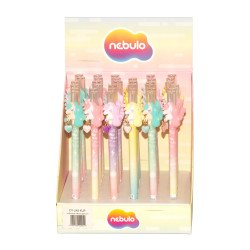 Zseléstoll radírozható, kupakos, unikornis 36 db/display Nebulo Zselés toll Nebulo