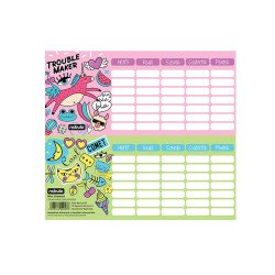 Órarend egylapos Girl Power, 25 db/csomag, Nebulo Órarend Nebulo