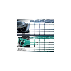 Órarend egylapos Sportautó, 25 db/csomag, Nebulo Órarend Nebulo