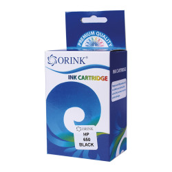 Utángyártott Hp 650/CZ101AE tintapatron black ORINK Tintapatron kompatibilis Orink