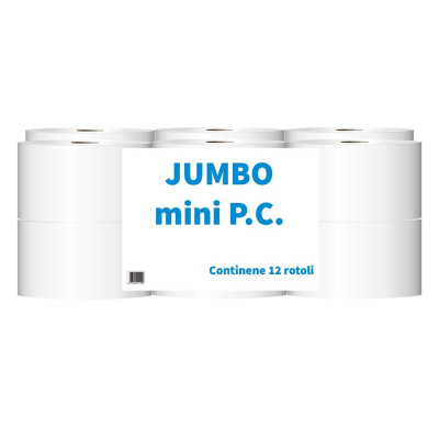 Toalettpapír 2 rétegű közületi átmérő: 20 cm 100% cellulóz 150 m/tekercs 12 tekercs/csomag Jumbo Super Mini_Paperdi