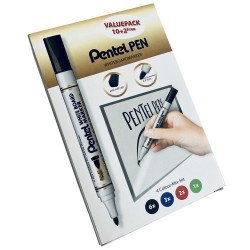 Táblamarker készlet 2mm, kerek Pentel 12 klf. szín Táblamarker Pentel