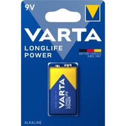 Elem 9V 6LR61 Longlife Power 1 db/csomag, Varta Elem, akkumulátor, töltő Varta